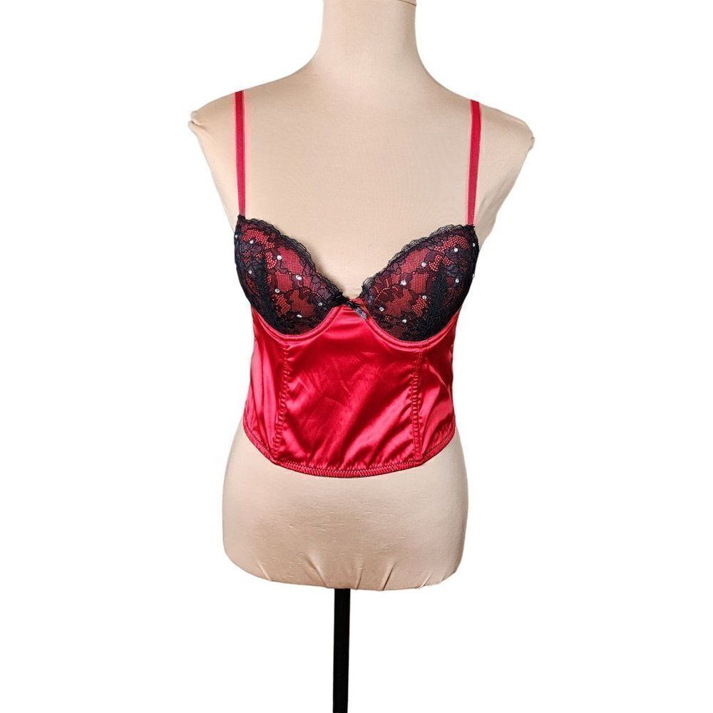 Gilligan & O'malley Red & Black Corset Size Small
